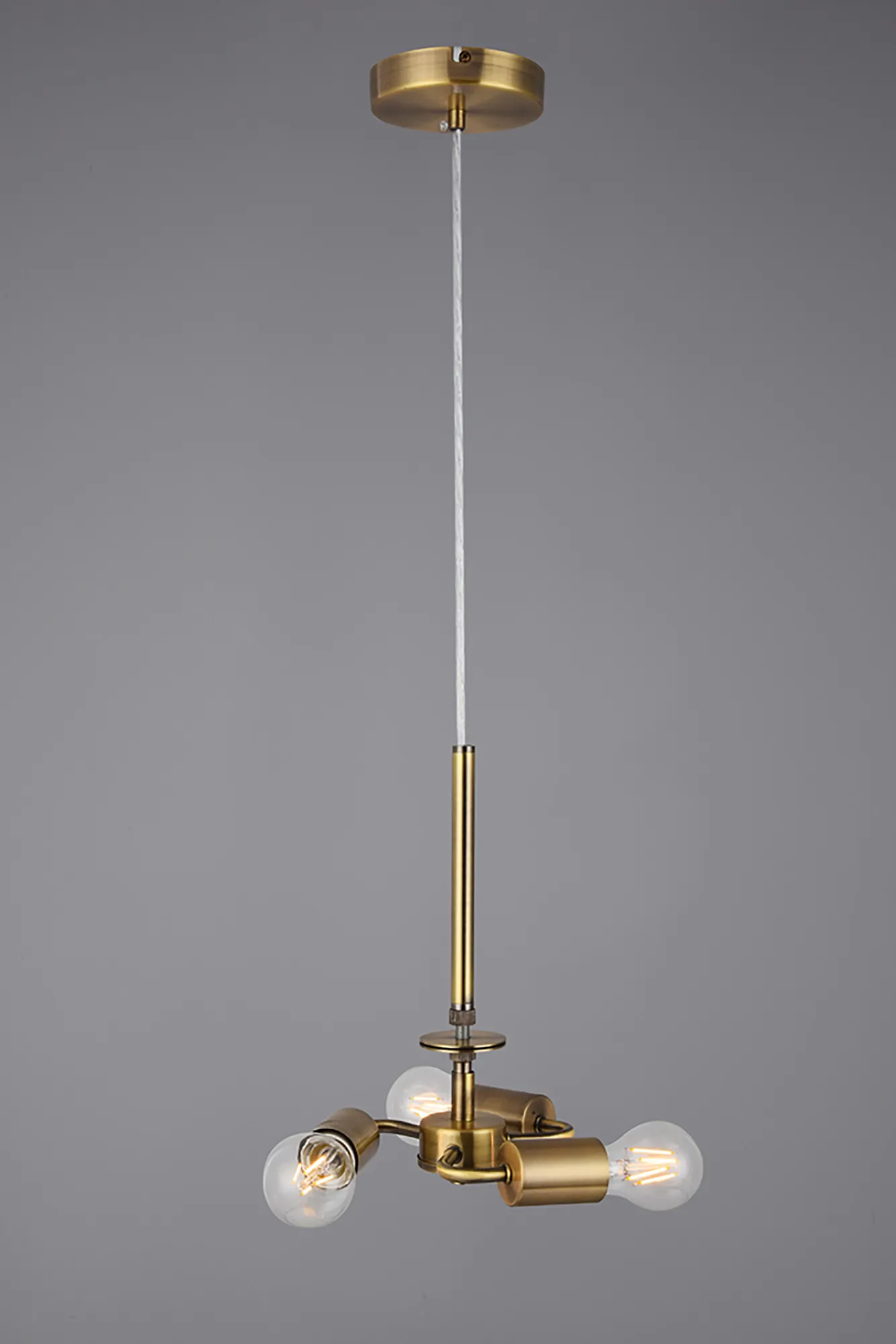 Baymont Pendant 3 Light Antique Brass D0340  Deco Baymont AB